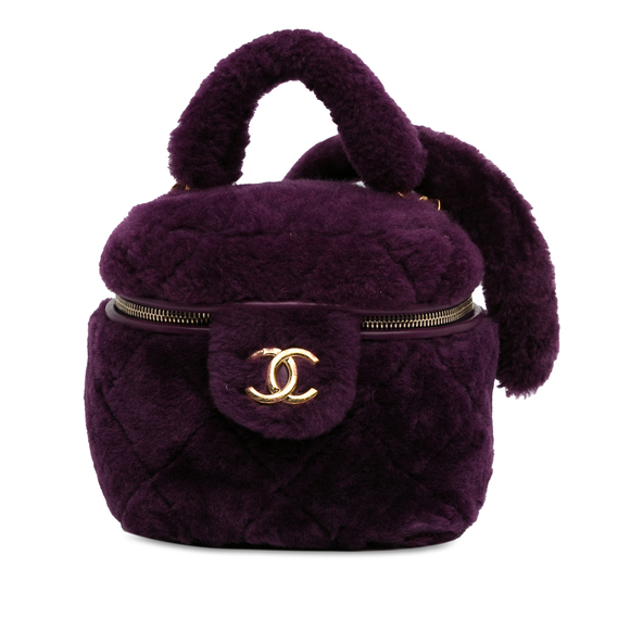 Pre-Loved Chanel Small Quilted Shearling Vanity Case - Picture 1 of 10